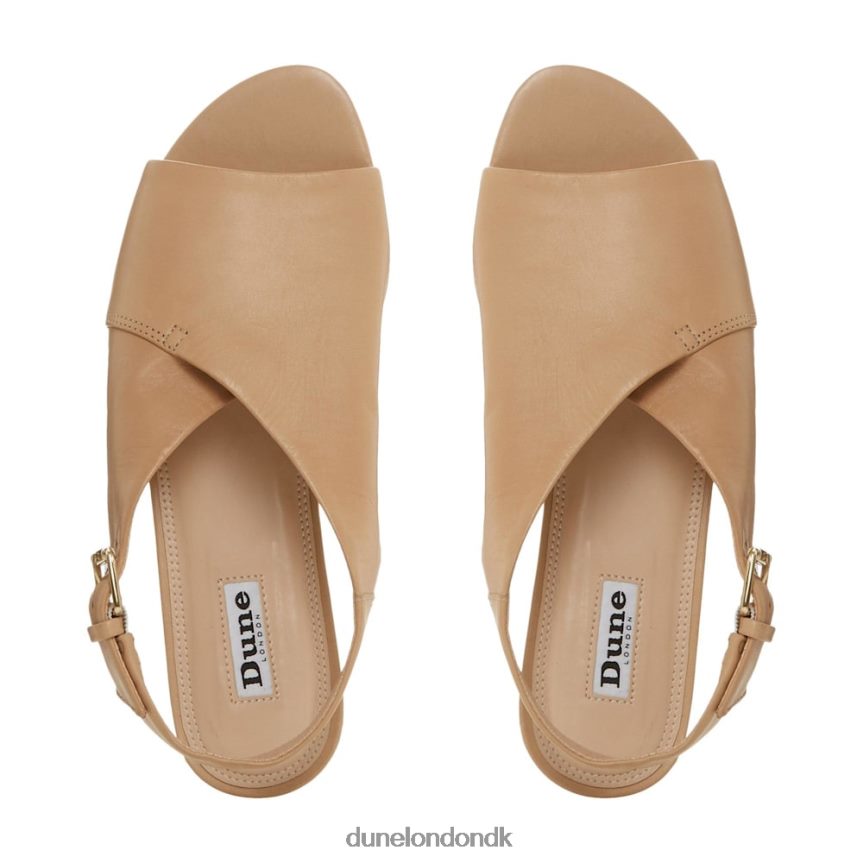 leannia læder peep toe sandaler Dune London Kvinder blond NXB060662