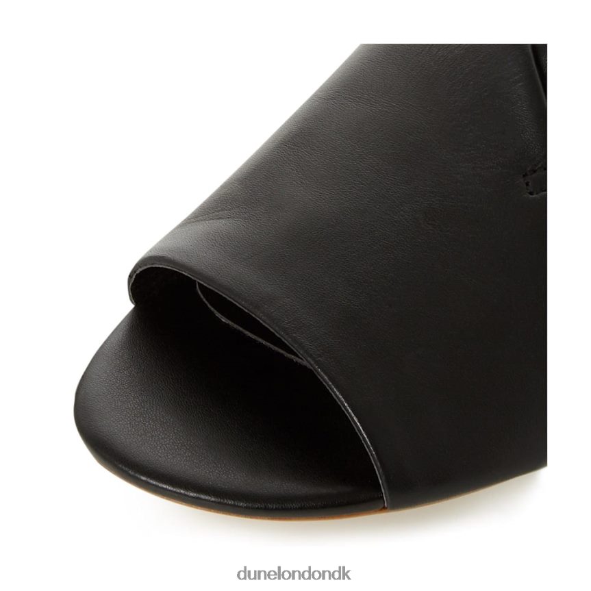 leannia læder peep toe sandaler Dune London Kvinder sort NXB060656
