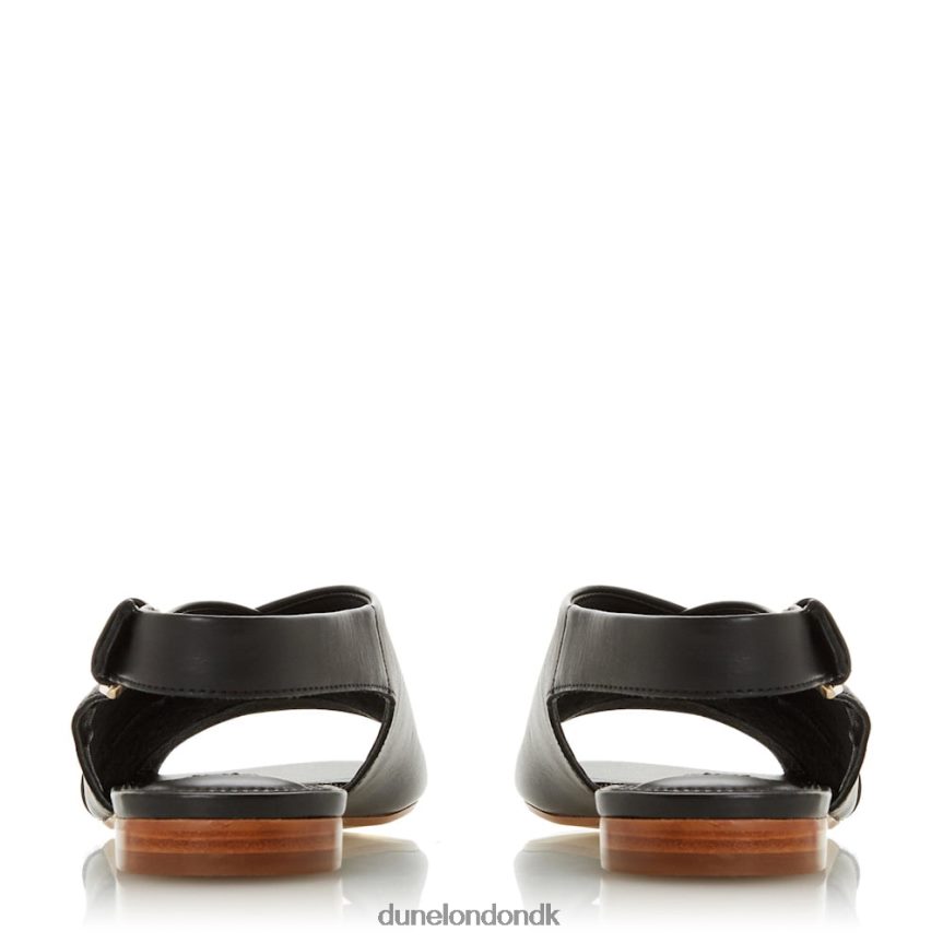 leannia læder peep toe sandaler Dune London Kvinder sort NXB060656
