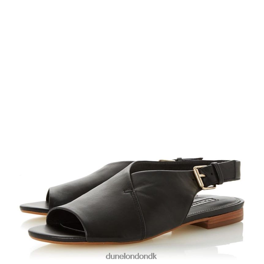 leannia læder peep toe sandaler Dune London Kvinder sort NXB060656