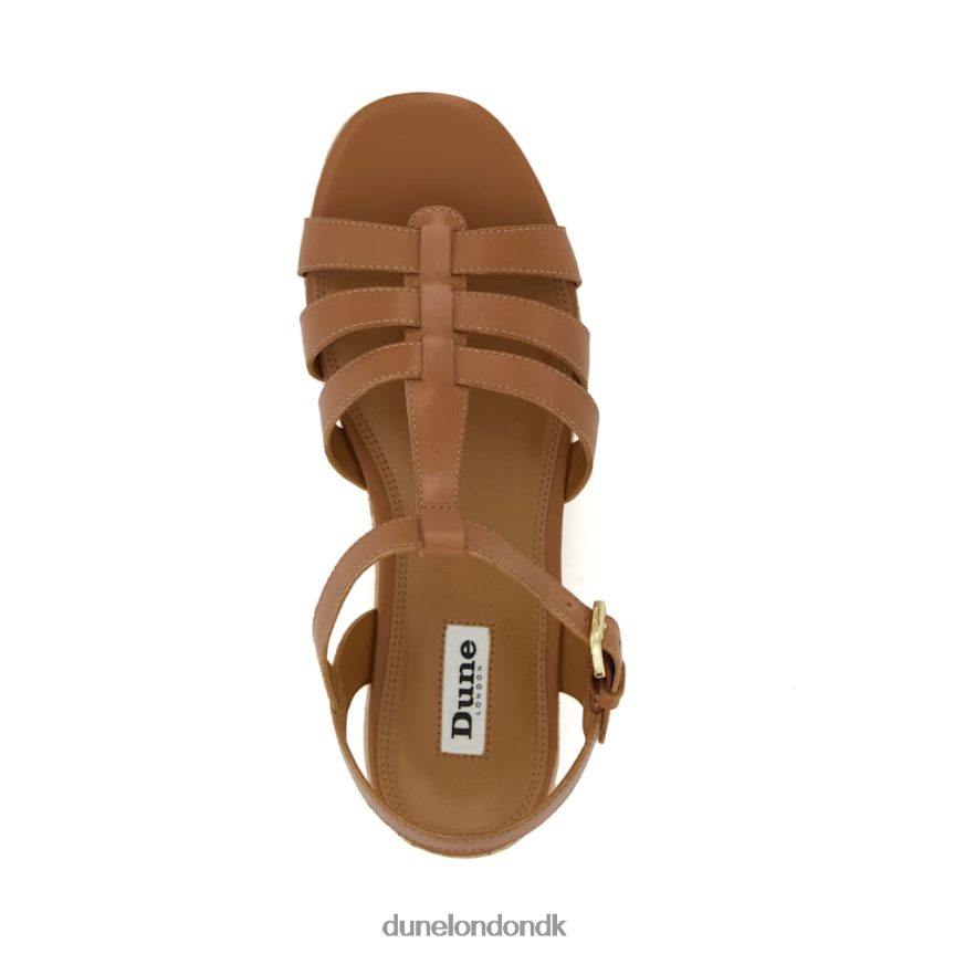 lenson flade sandaler i kork med stropper Dune London Kvinder tan NXB060166