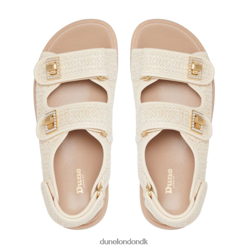 lockstockk flade sandaler med dobbelt rem Dune London Kvinder naturlig NXB060431