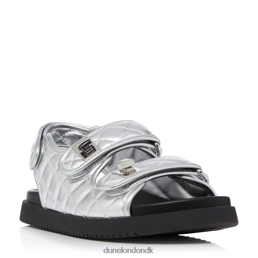 lockstockk flade sandaler med dobbelt rem Dune London Kvinder sølv NXB060428