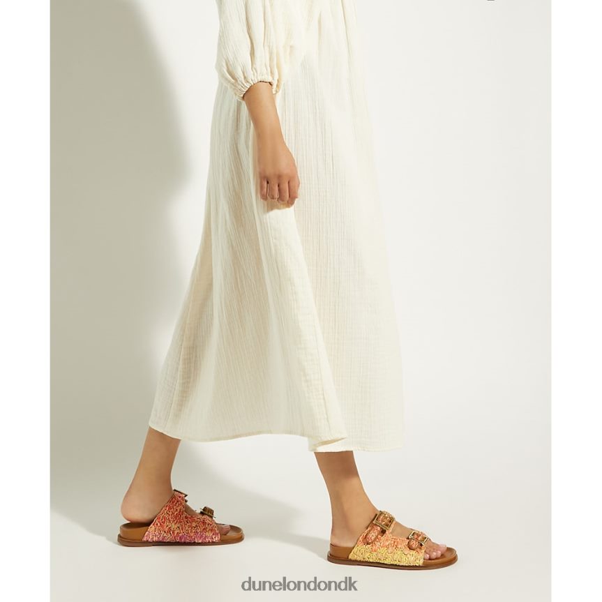 lolitas spændte flade raffia-rutsjebaner Dune London Kvinder multi NXB06057