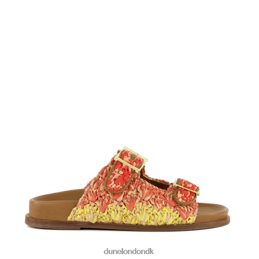 lolitas spændte flade raffia-rutsjebaner Dune London Kvinder multi NXB06057