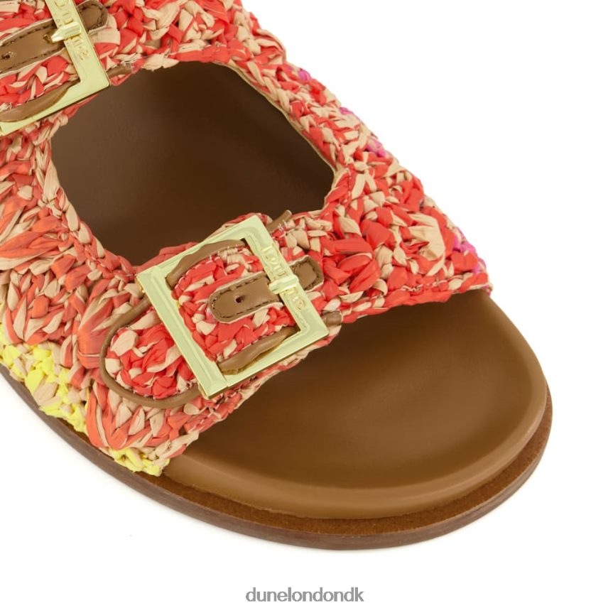 lolitas spændte flade raffia-rutsjebaner Dune London Kvinder multi NXB06057