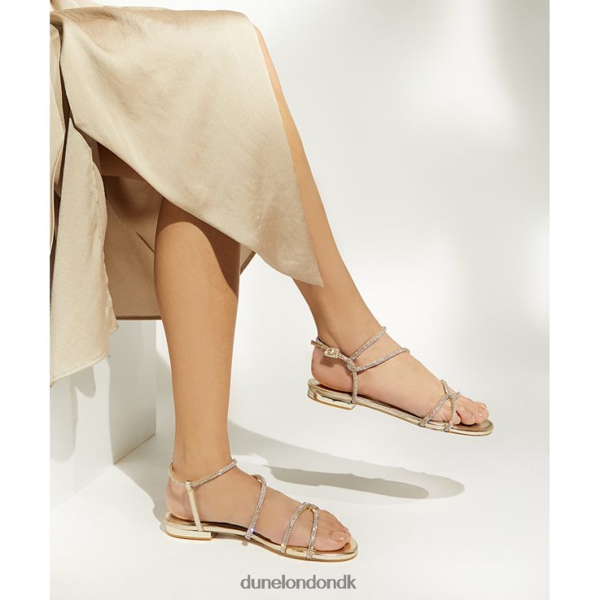natlig jewel-t-bar sandaler Dune London Kvinder champagne NXB060459