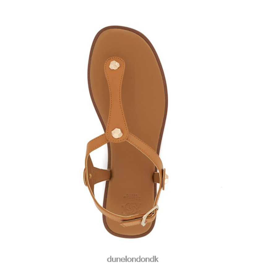 senere flade sandaler i læder Dune London Kvinder tan NXB060406