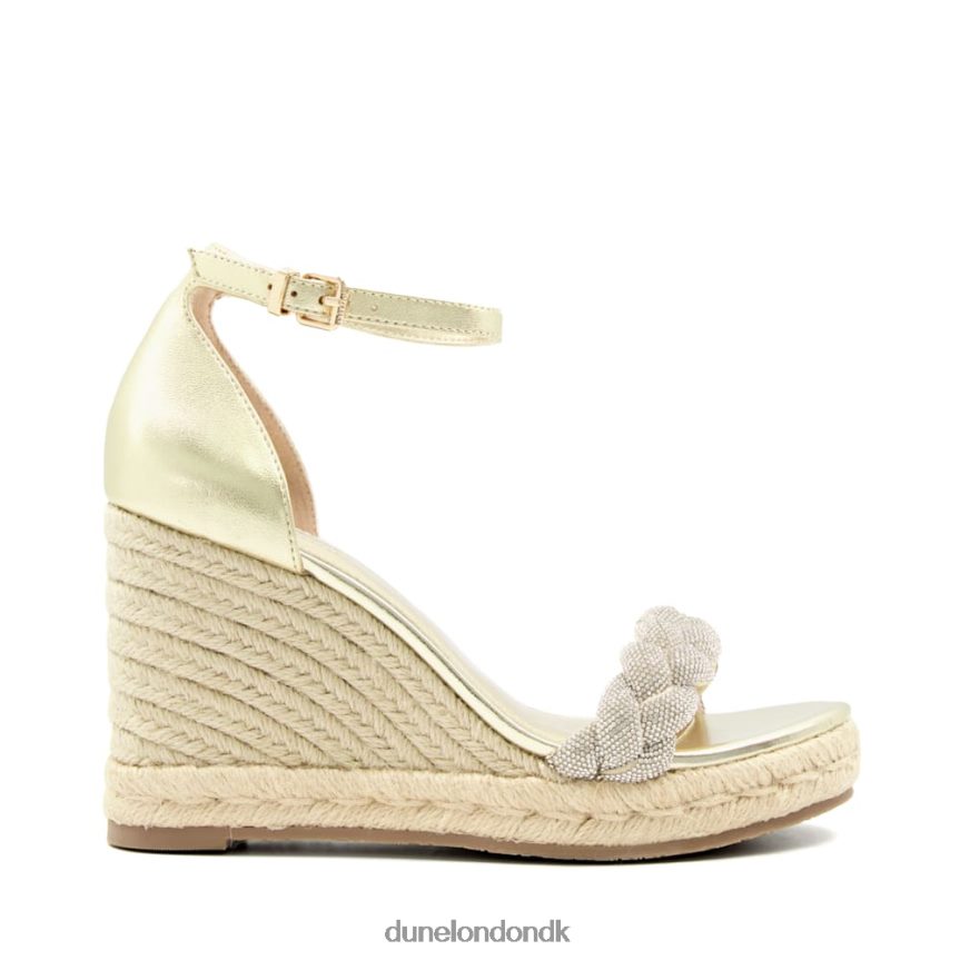Kongerige sandaler med kilehæl med diamantrem Dune London Kvinder guld NXB060128
