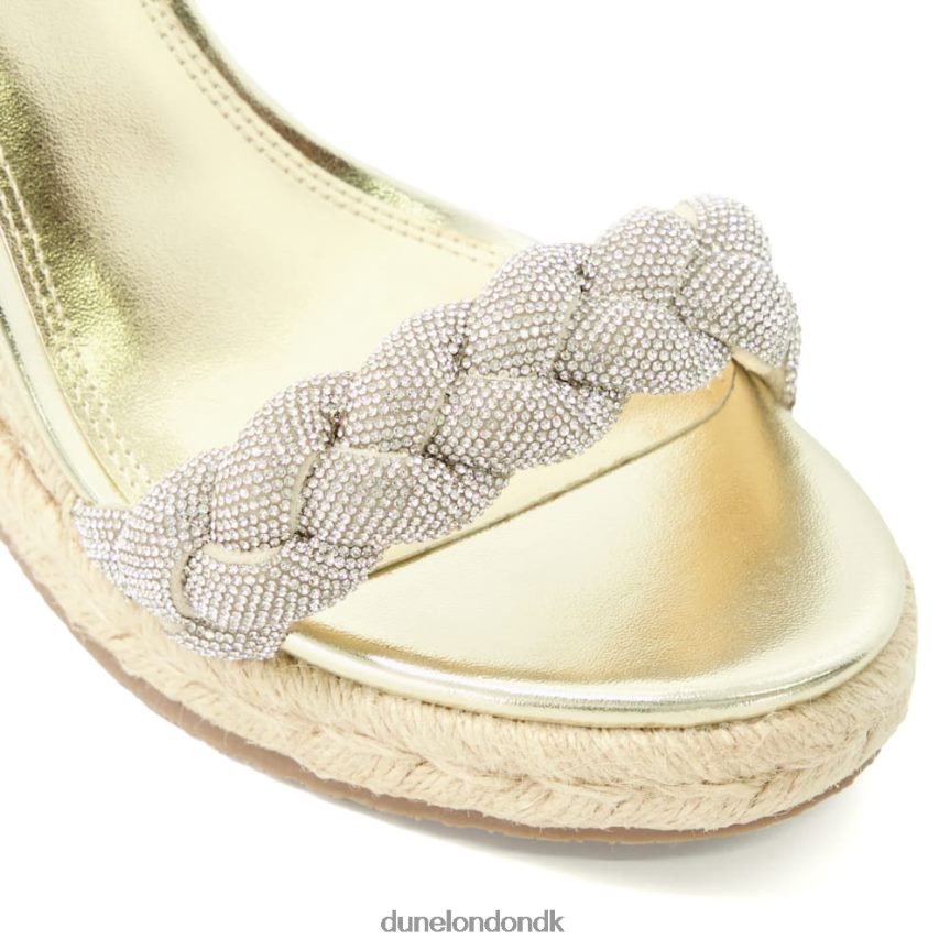 Kongerige sandaler med kilehæl med diamantrem Dune London Kvinder guld NXB060128