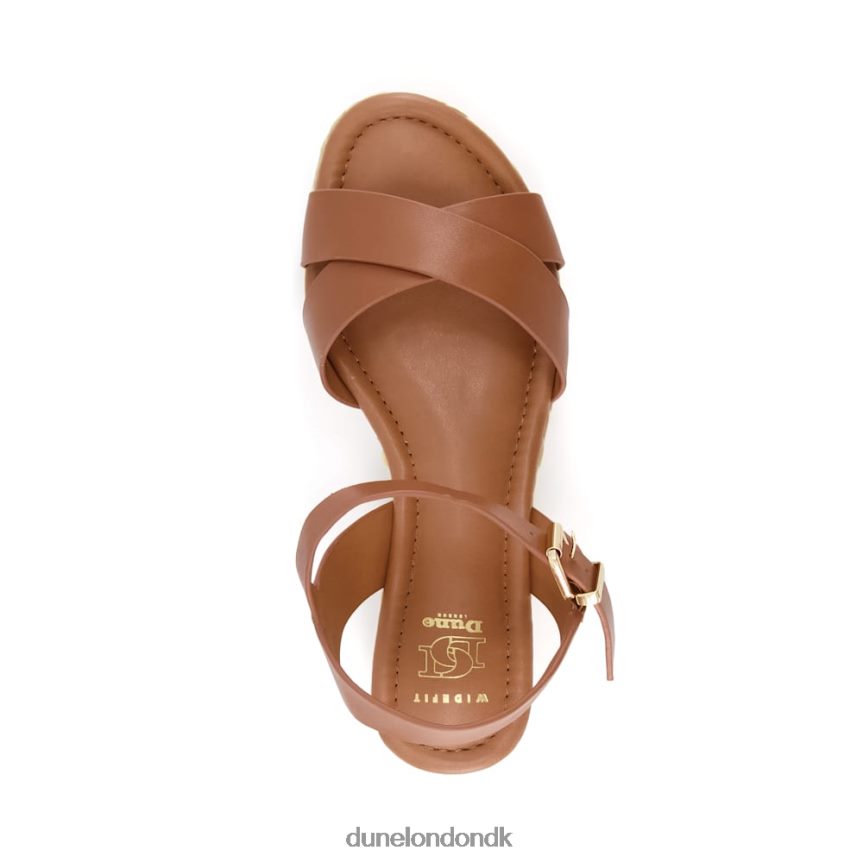 Linnie fladformede sandaler med bred pasform Dune London Kvinder tan NXB060345