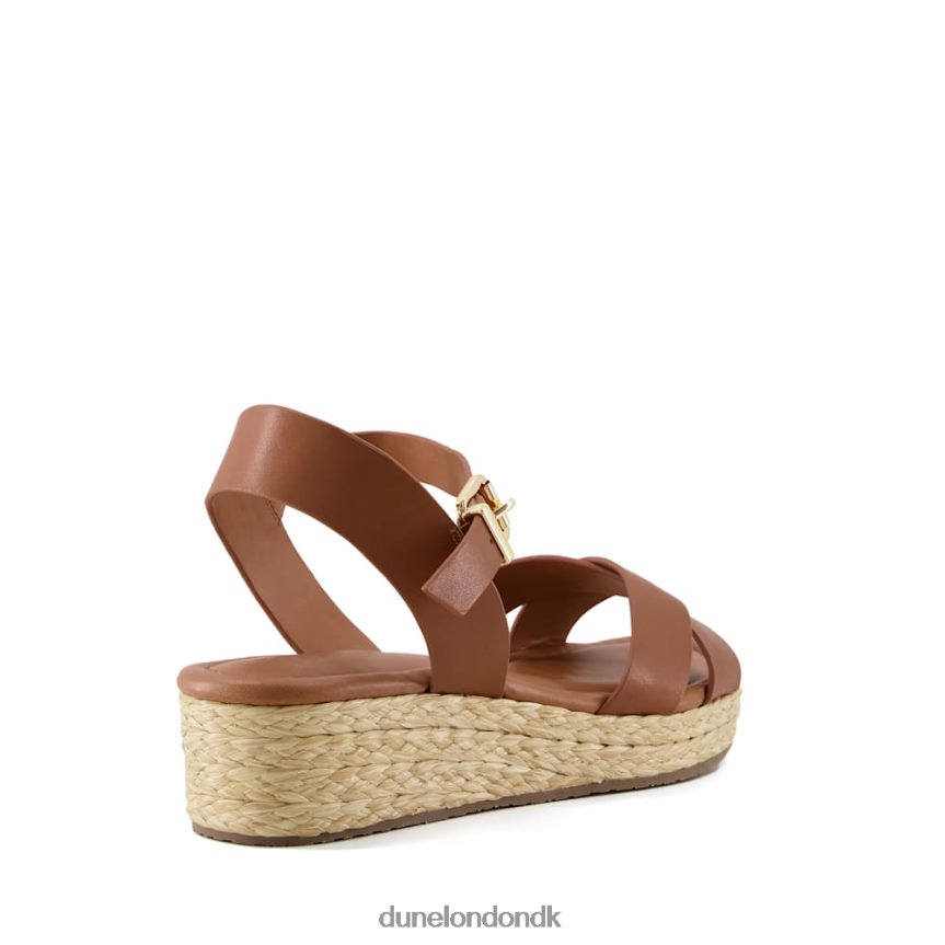 Linnie fladformede sandaler med bred pasform Dune London Kvinder tan NXB060345