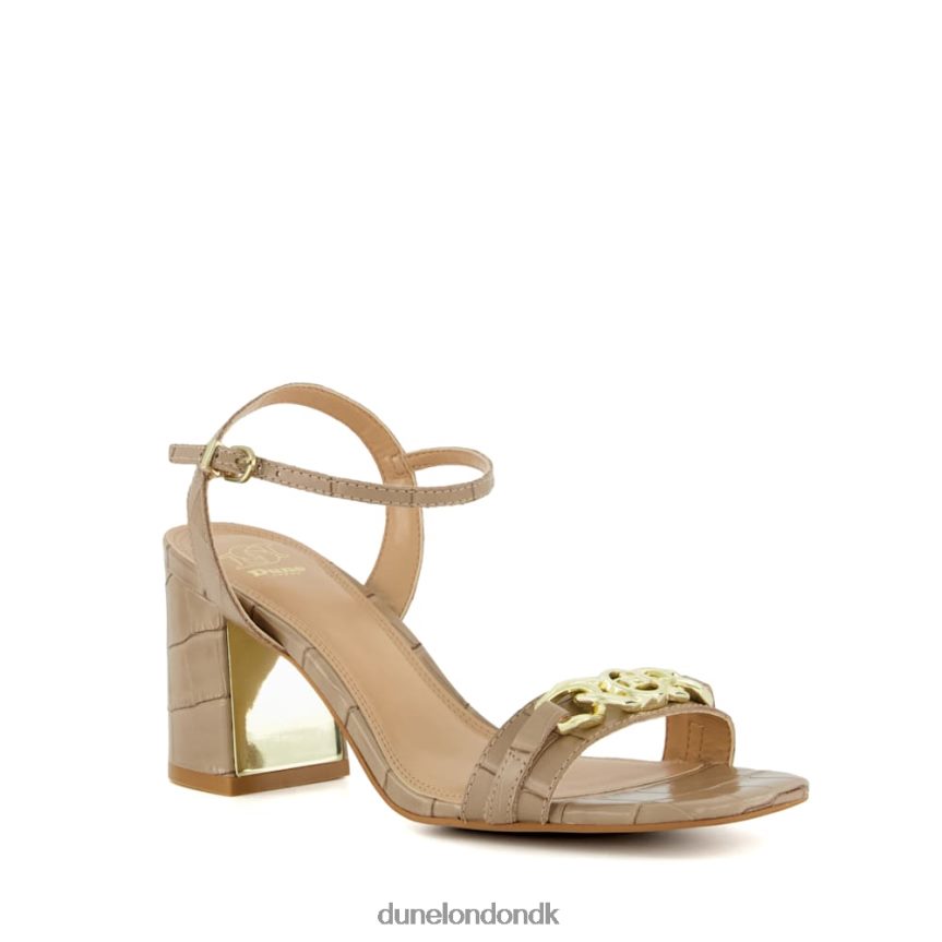 brugervejledning mærke-kæde-trim blok-hæl sandaler Dune London Kvinder taupe NXB060170