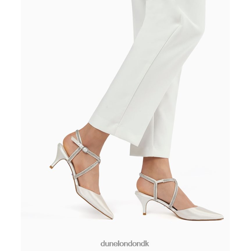 debut Bryllupssko med diamanter med krydsrem Dune London Kvinder elfenben NXB060578