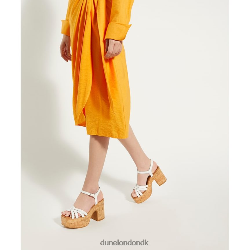 jai kork-platform lædersandaler Dune London Kvinder hvid NXB06039