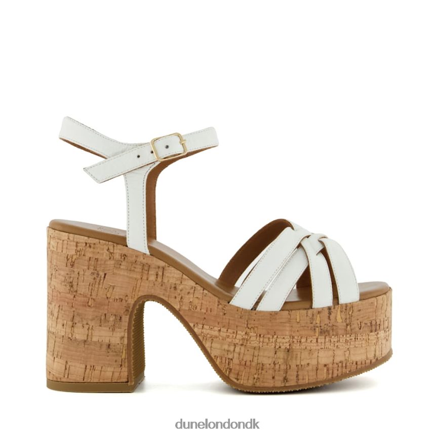 jai kork-platform lædersandaler Dune London Kvinder hvid NXB06039