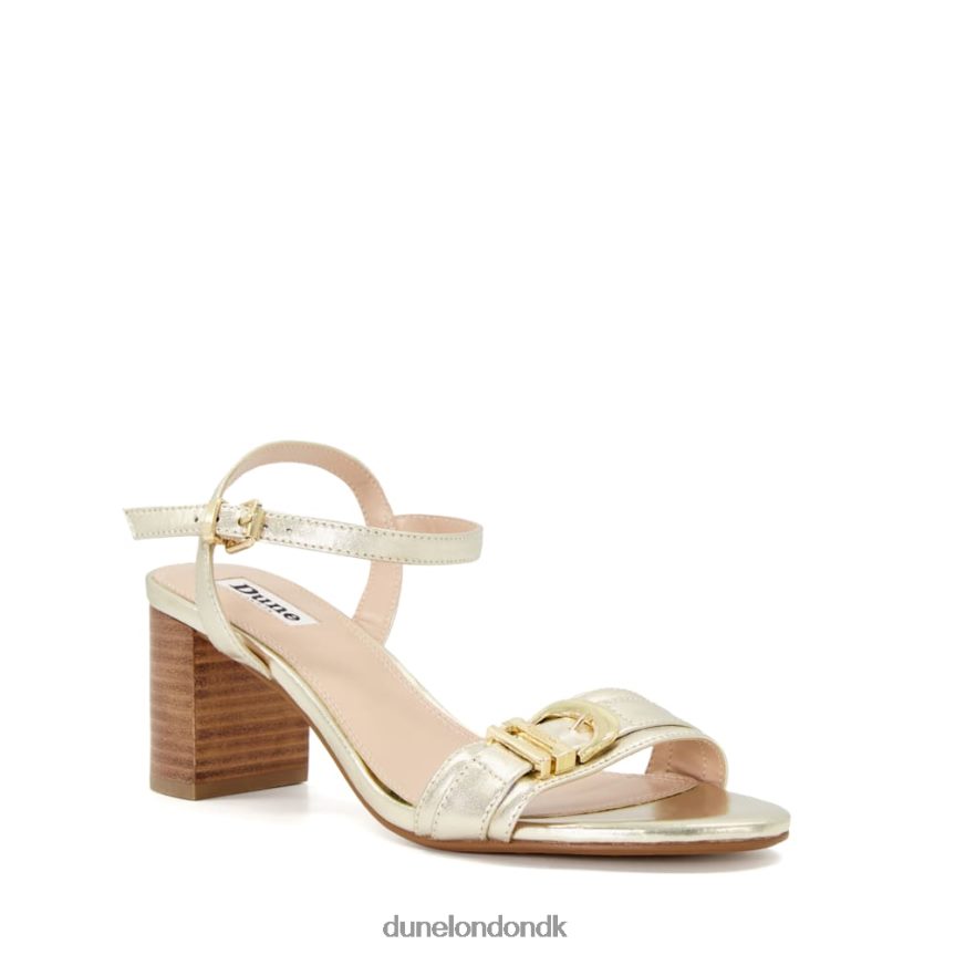 jessie spænde-rem blok-hæl sandaler Dune London Kvinder guld NXB060192