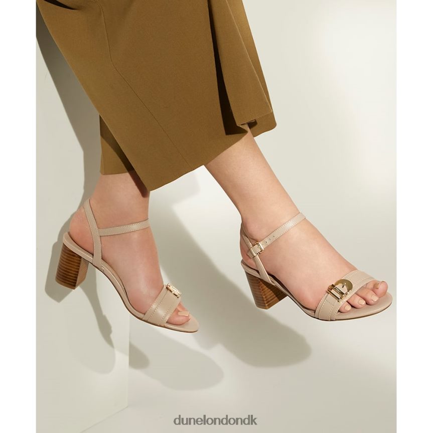 jessie spænde-rem blok-hæl sandaler Dune London Kvinder rødme NXB060191