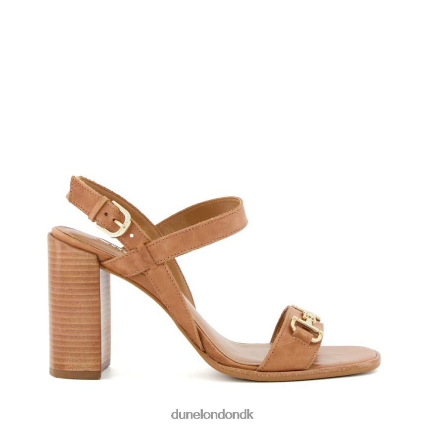 jili metalbeklædte sandaler med blokhæl Dune London Kvinder tan NXB060479