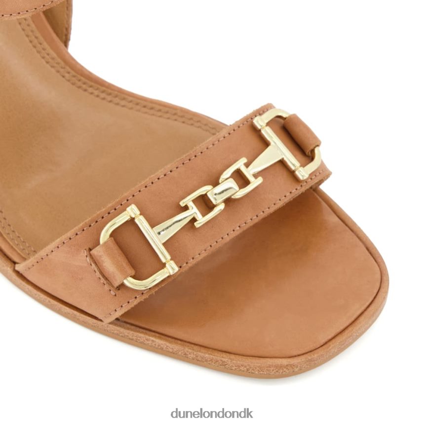jili metalbeklædte sandaler med blokhæl Dune London Kvinder tan NXB060479