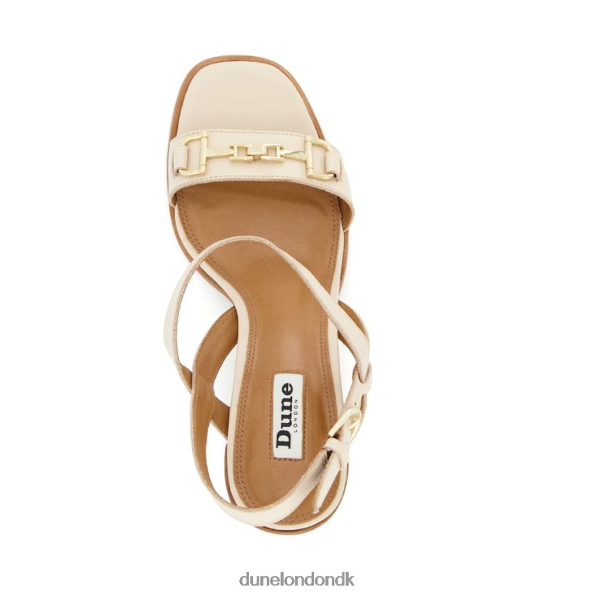 jili sandaler med snaffel-trim med blokhæl Dune London Kvinder ecru NXB060199