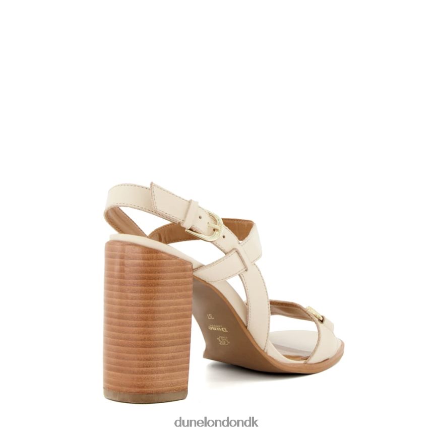 jili sandaler med snaffel-trim med blokhæl Dune London Kvinder ecru NXB060199