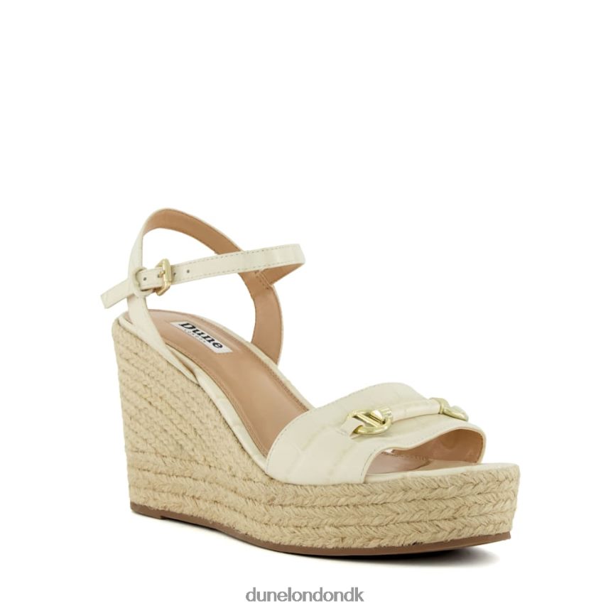 kai espadrillekiler i læder med snaffle-trim Dune London Kvinder ecru NXB06086