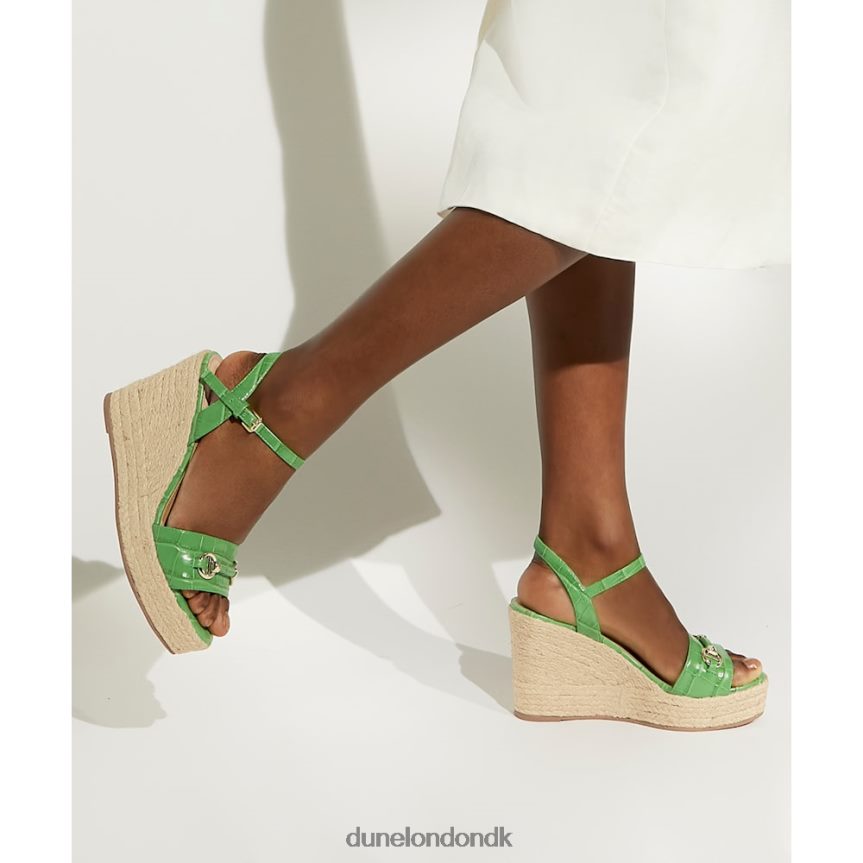 kai espadrillekiler i læder med snaffle-trim Dune London Kvinder grøn NXB060114