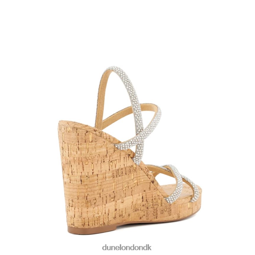 kali diamante kork-kile slingback sandaler Dune London Kvinder sølv NXB060408