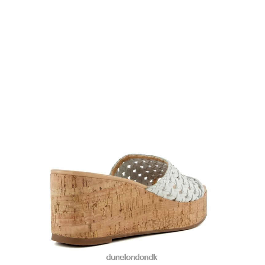 katey vævede sandaler med kork-kile Dune London Kvinder hvid NXB060122