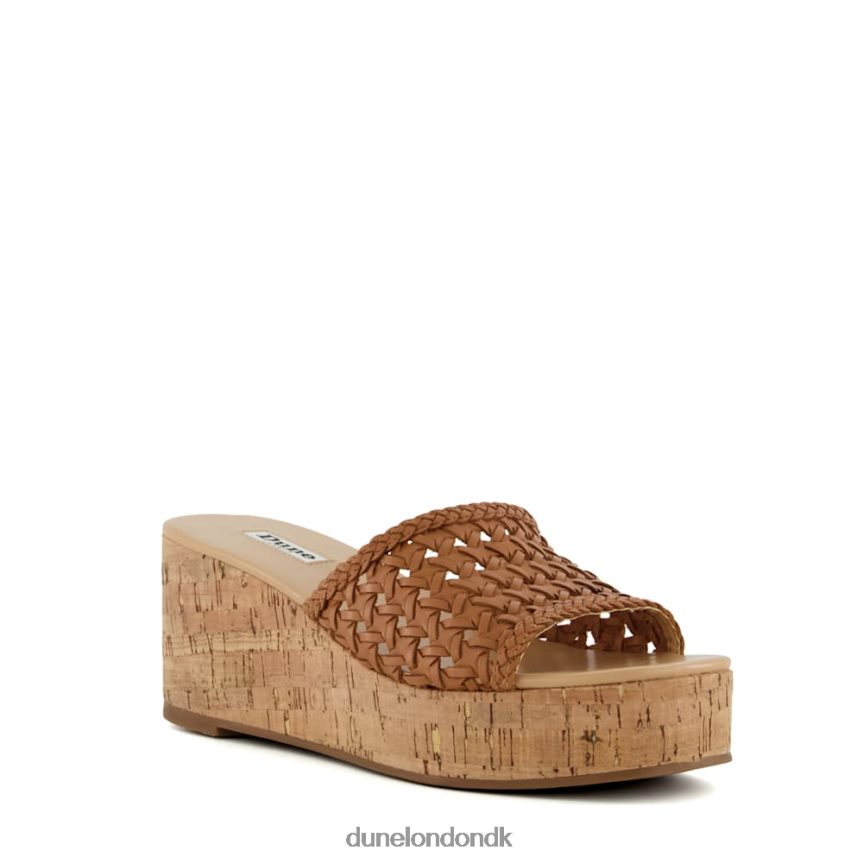 katey vævede sandaler med kork-kile Dune London Kvinder tan NXB060138