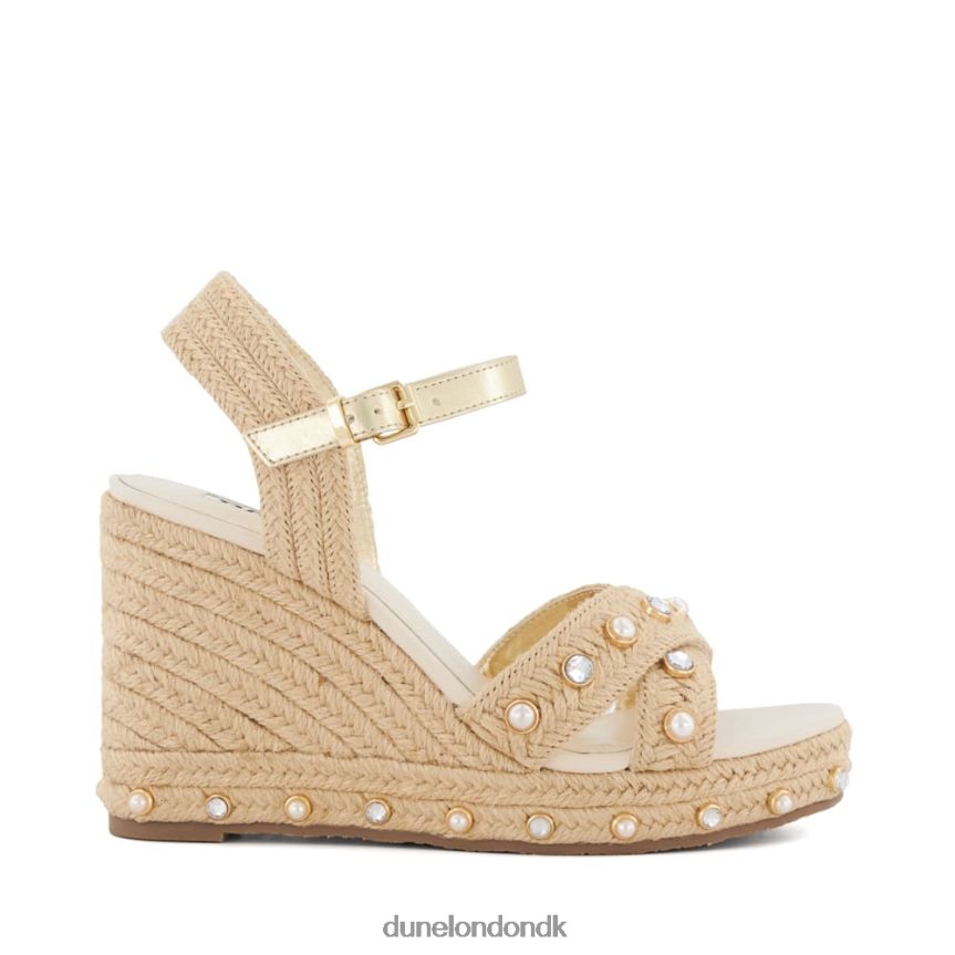kays perle-rem-raffia kile sandaler Dune London Kvinder naturlig NXB06030