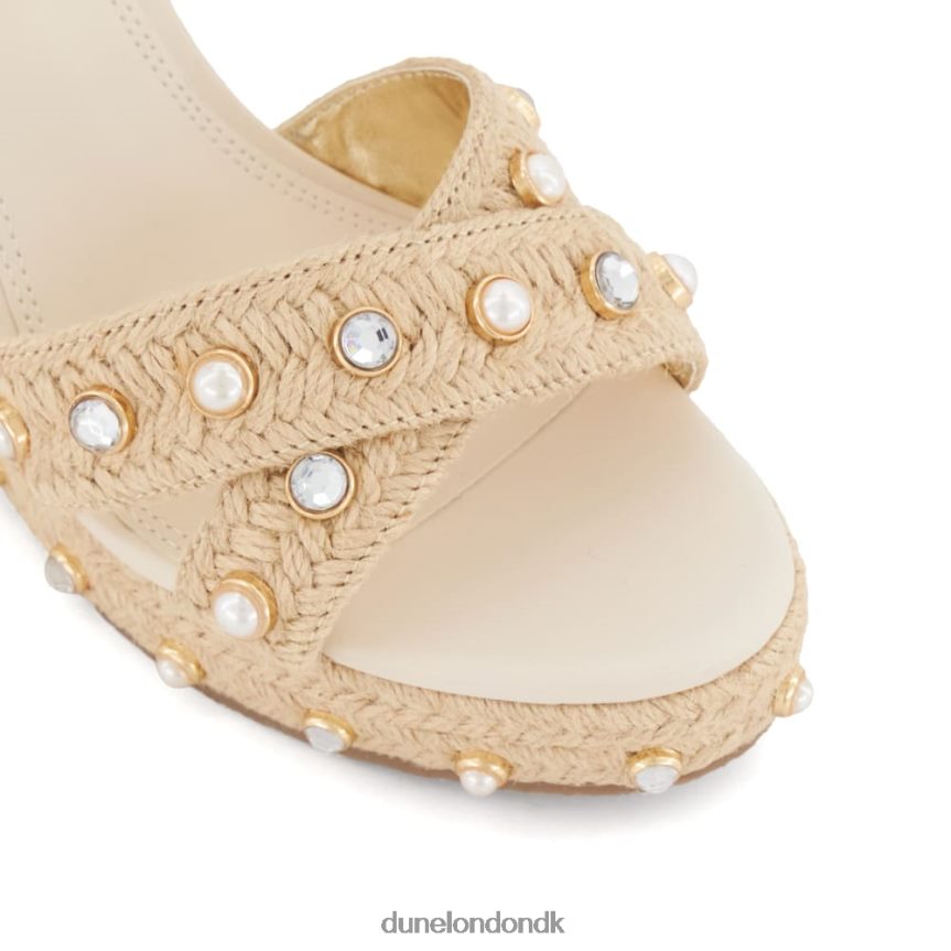 kays perle-rem-raffia kile sandaler Dune London Kvinder naturlig NXB06030