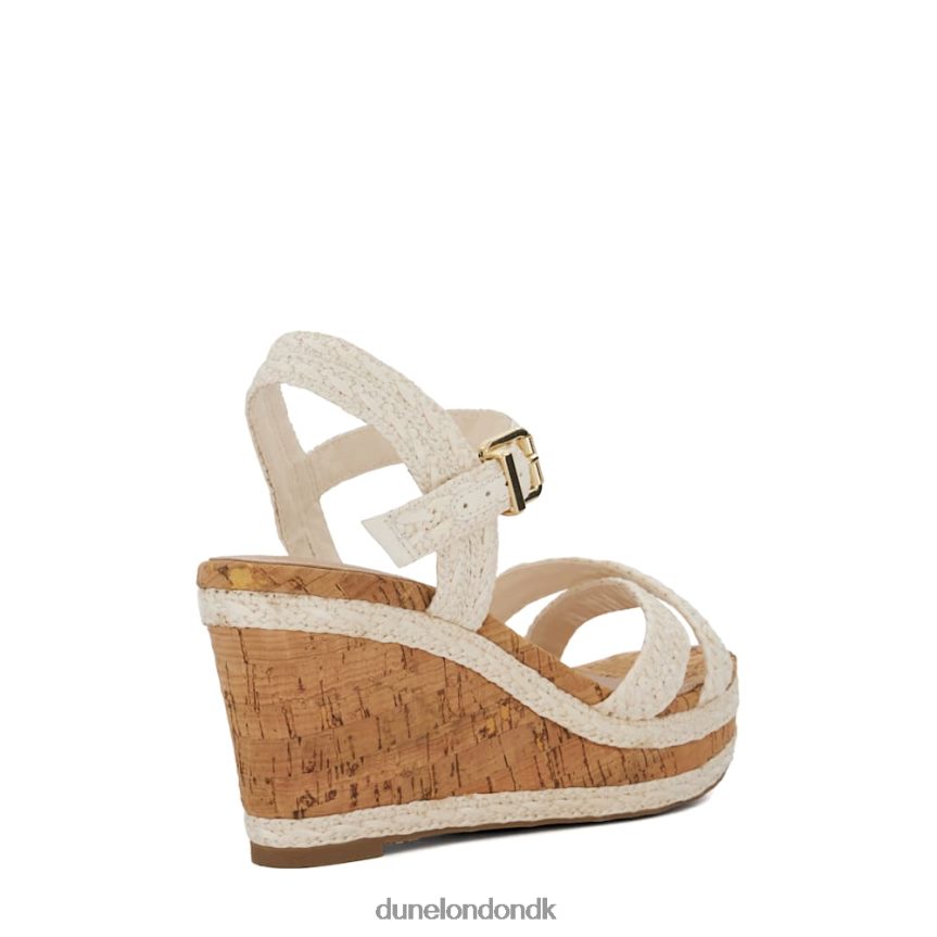 kelisa sandaler med flettet krydsrem af kork-kile Dune London Kvinder hvid NXB060452
