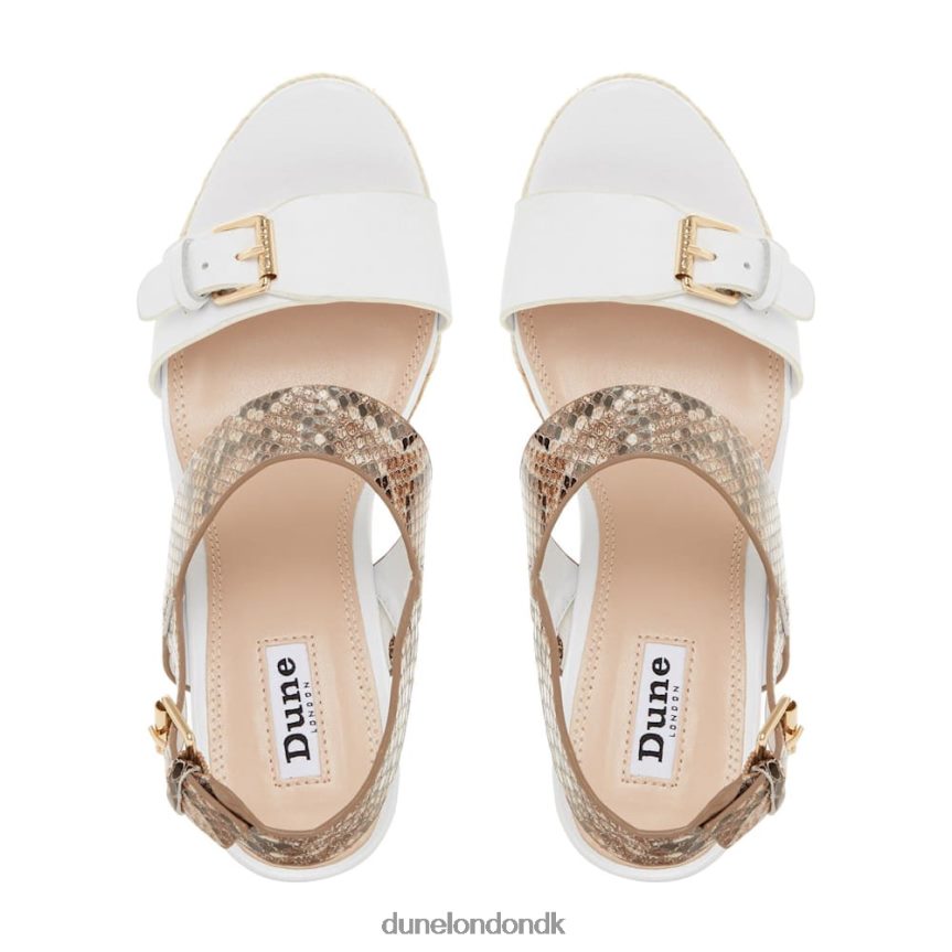 kendyl kilesandaler i læder Dune London Kvinder hvid NXB060651