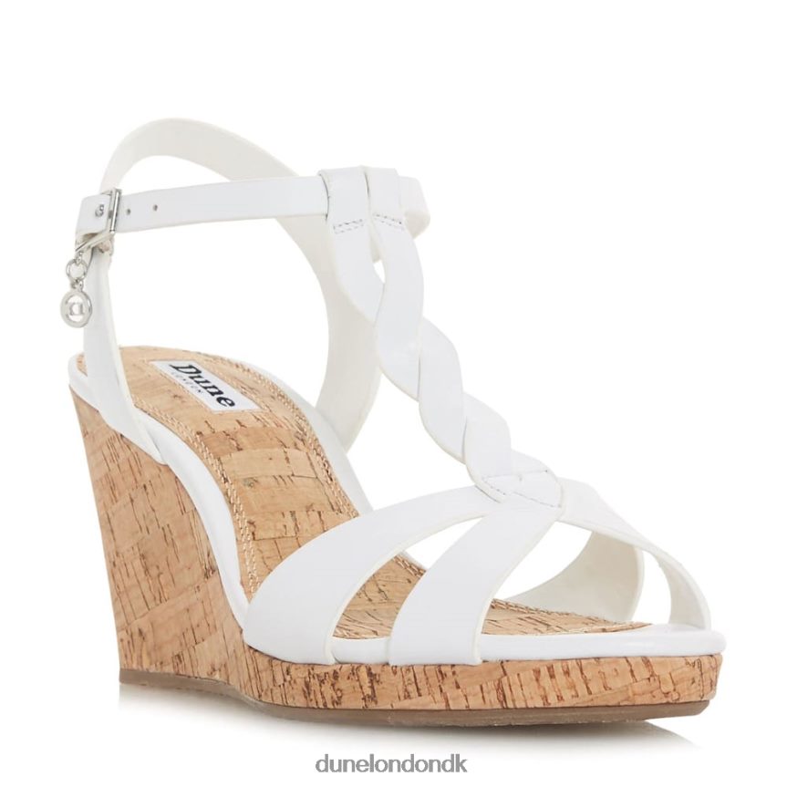 koala flet t-stang strop kork kilehæl Dune London Kvinder hvid NXB060515