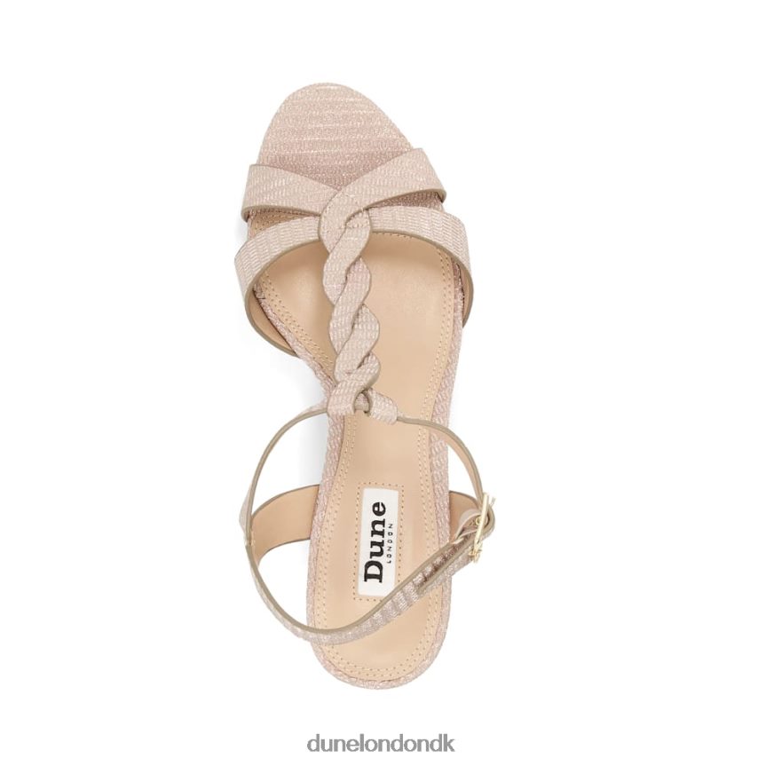 koala flet t-stang strop kork kilehæl Dune London Kvinder rosa guld NXB060399