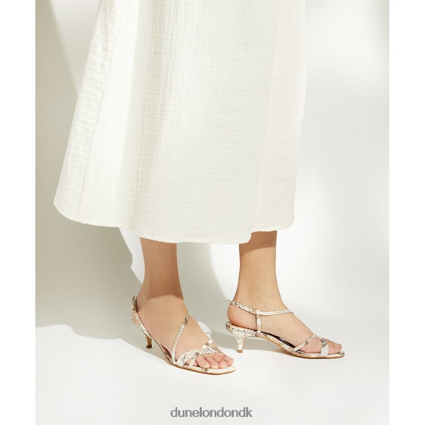 lavet sandaler i læder med kattehæl med krybdyrtryk Dune London Kvinder krybdyr NXB060449