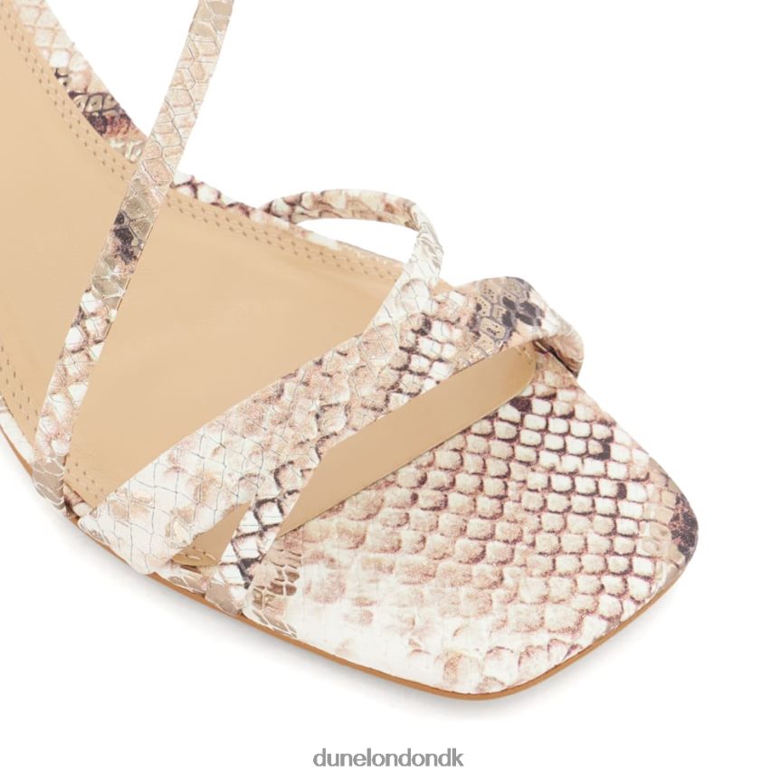 lavet sandaler i læder med kattehæl med krybdyrtryk Dune London Kvinder krybdyr NXB060449