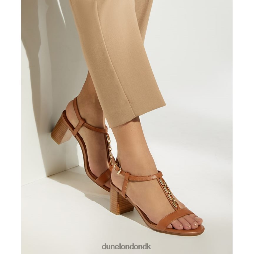 lige sandaler med kædedetaljer Dune London Kvinder tan NXB06056