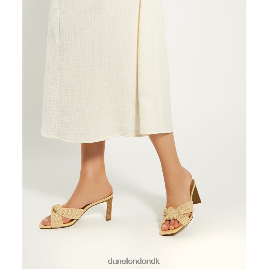 majs knude-tværstrop raffia åben tå muldyr Dune London Kvinder naturlig NXB060547