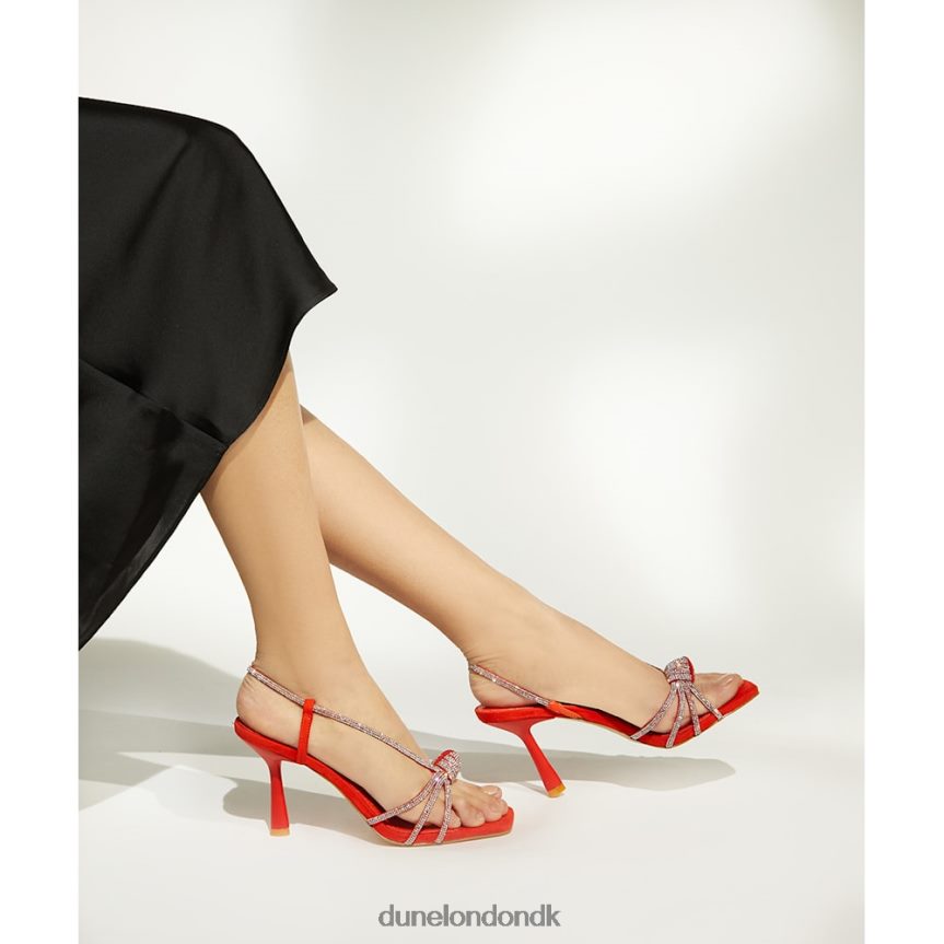 meta sandaler med diamantrem Dune London Kvinder orange NXB060133