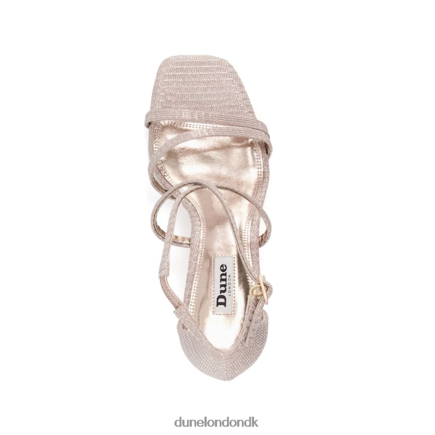 musikalsk sandaler med bred pasform med firkantede hæle Dune London Kvinder rosa guld NXB060338