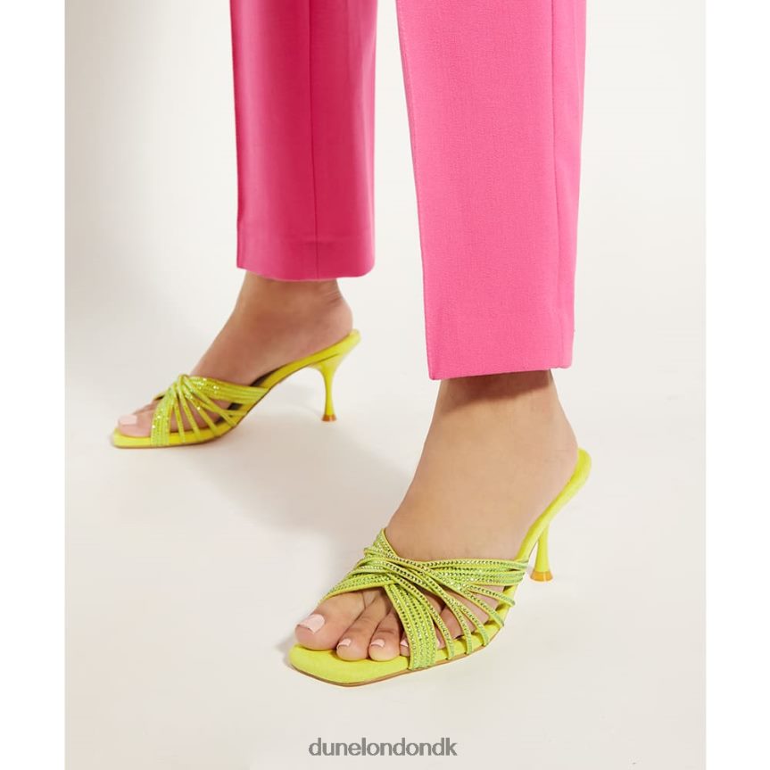 telt diamante muldyr med krydsrem Dune London Kvinder Citron NXB06065