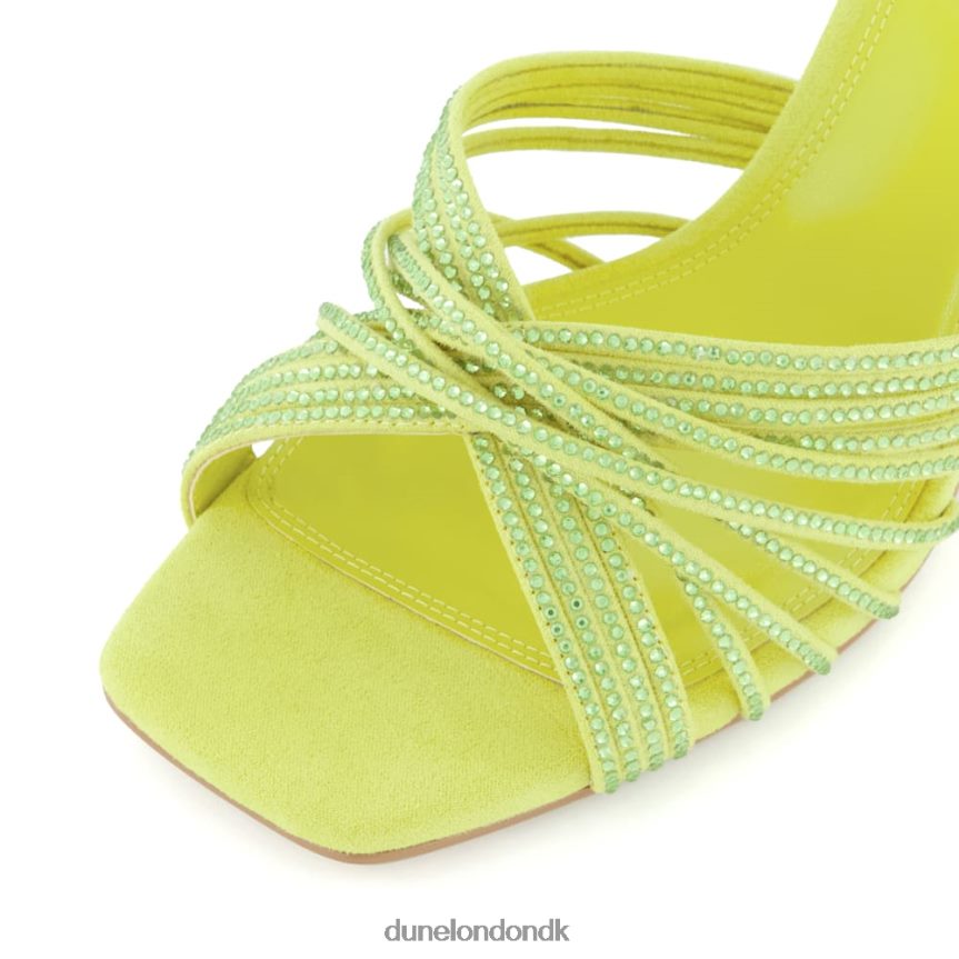 telt diamante muldyr med krydsrem Dune London Kvinder Citron NXB06065