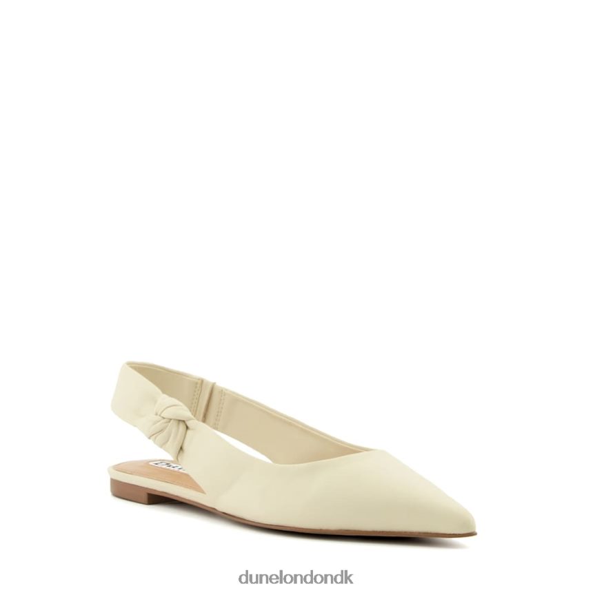 forhøje flade slingback balletsko i læder Dune London Kvinder ecru NXB060135