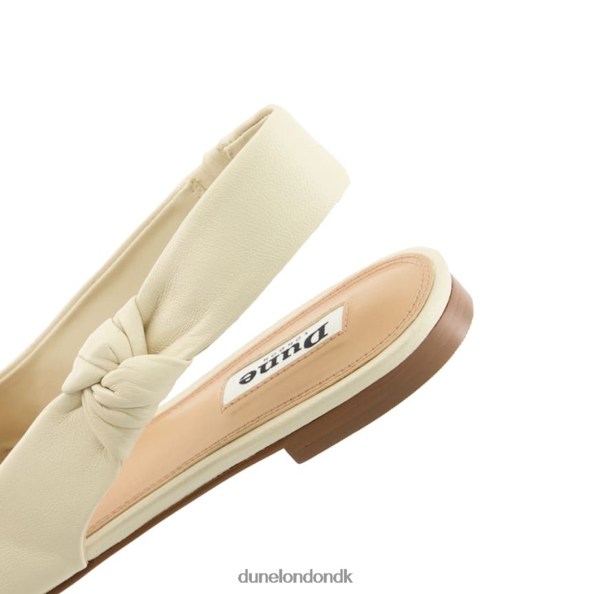 forhøje flade slingback balletsko i læder Dune London Kvinder ecru NXB060135