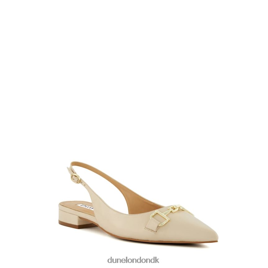 håbefuld snaffle-trim flade slingback pumper Dune London Kvinder ecru NXB060584