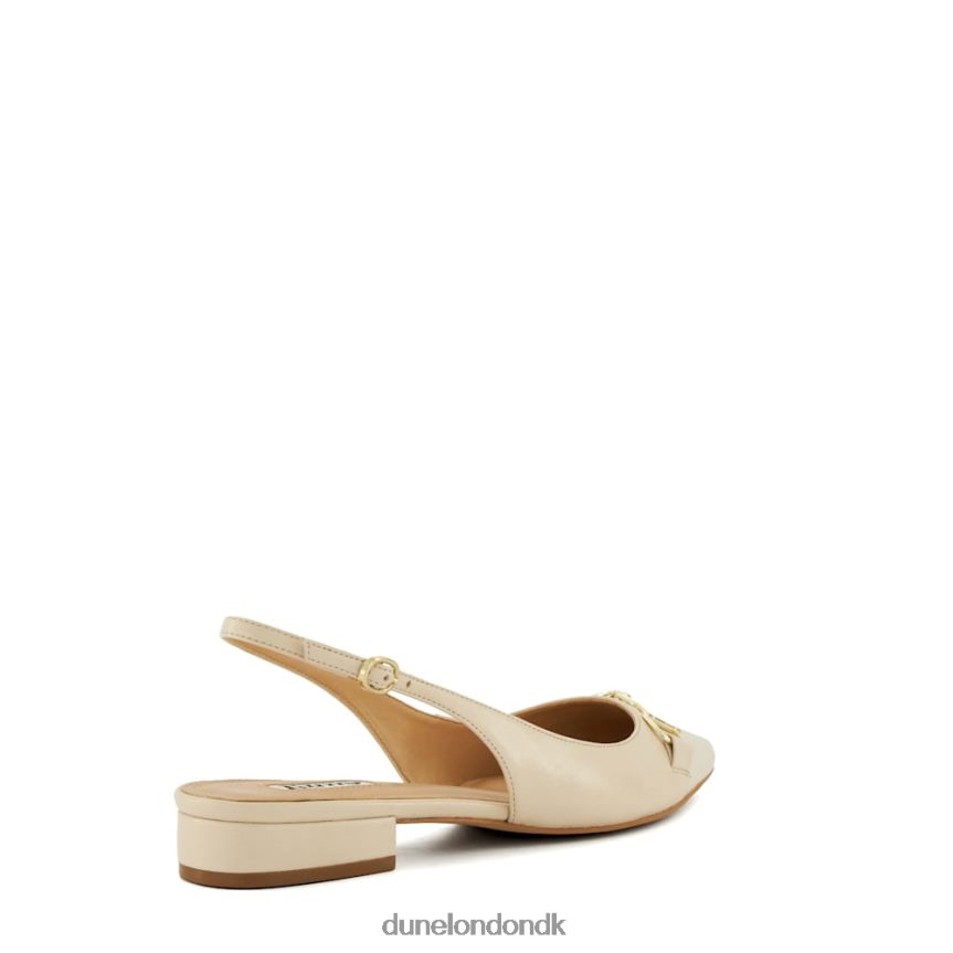håbefuld snaffle-trim flade slingback pumper Dune London Kvinder ecru NXB060584