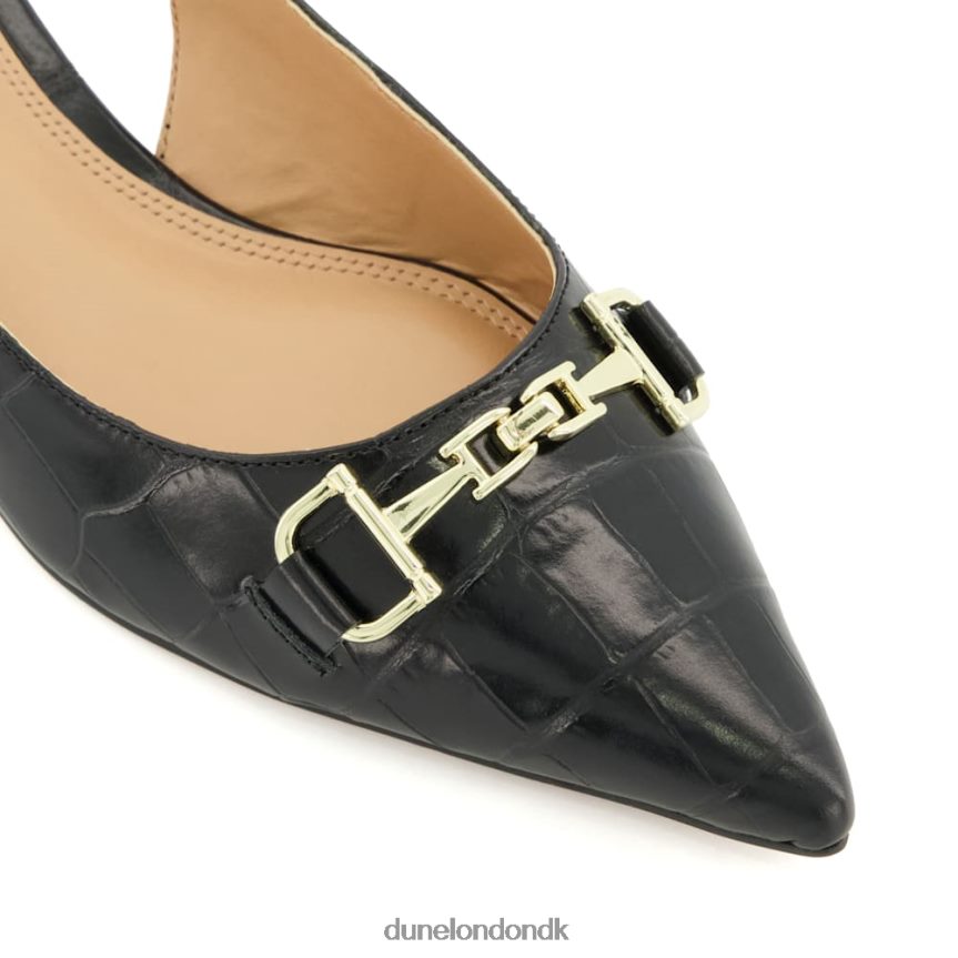 håbefuld snaffle-trim flade slingback pumper Dune London Kvinder sort NXB060540